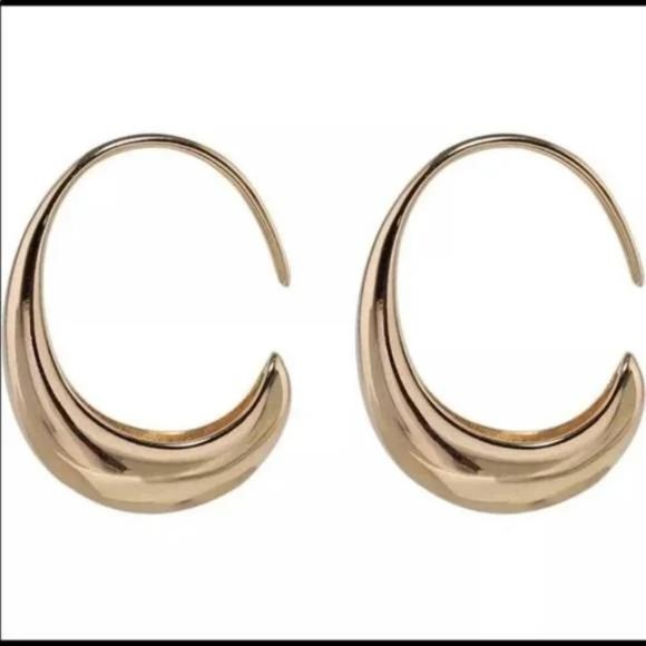 NEW 18K GOLD HOOP EARRINGS, BEAUTIFUL EARRINGS, CUTE EARRINGS. - Picture 7 of 7